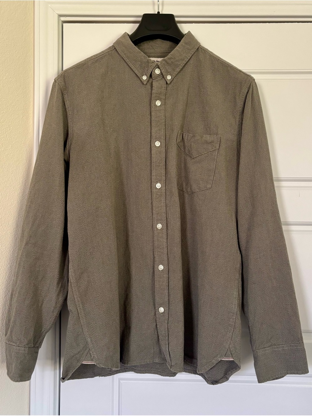 flint and tinder Men's Selvedge Architect Button-Down Shirt in Olive